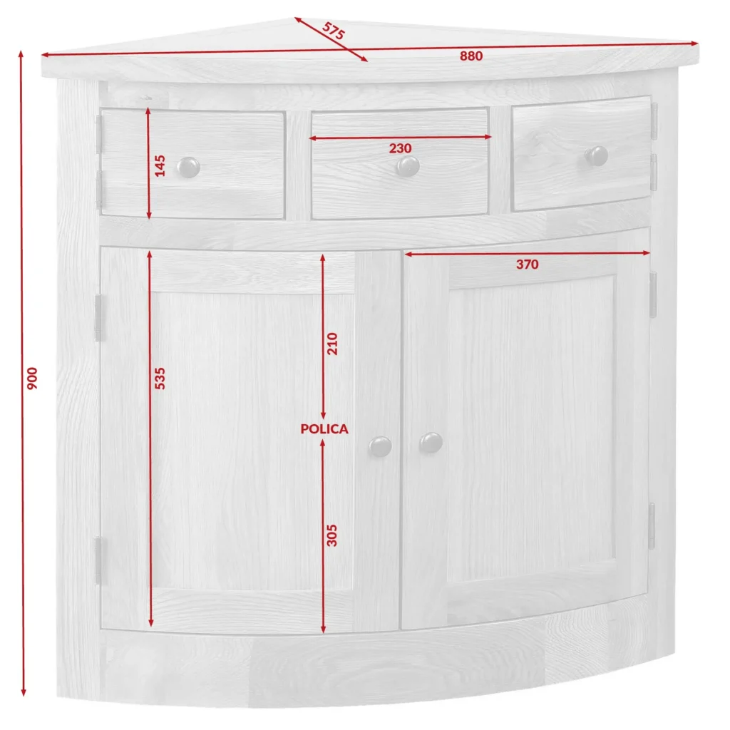 ovalna skrinka do rohu rozmery