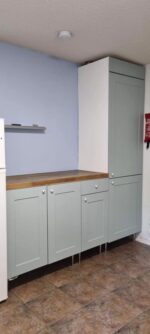 kuchyna levandulovo modrá kriedová farba duckling