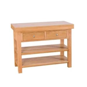 Masívny kuchynský ostrovček so zásuvkami a policami - Dubu.sk - nábytok z masívu