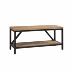 Lavica s poličkou a kovovým rámom 1100x400x500