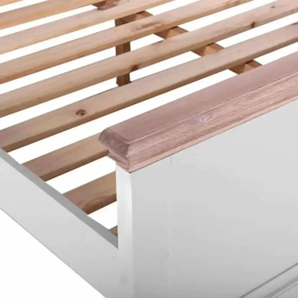 Jednolôžková posteľ biela, s roštami