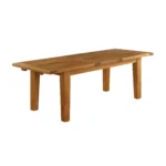 Rustikálny skladací dubový stôl z masívu vhodný pre 6 až 8 osôb, 180-230×100×79 cm
