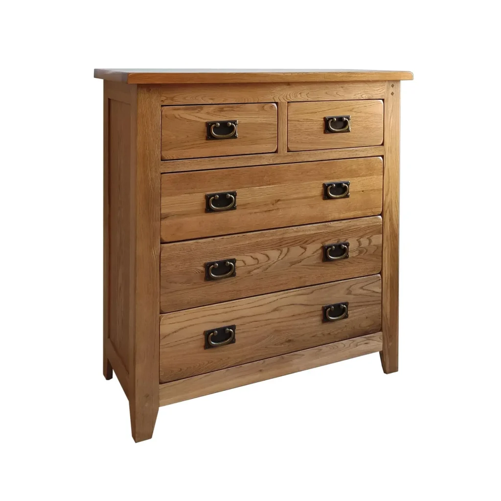 Drevený bielizník s 5 zásuvkami - Dubu.sk - nábytok z masívu