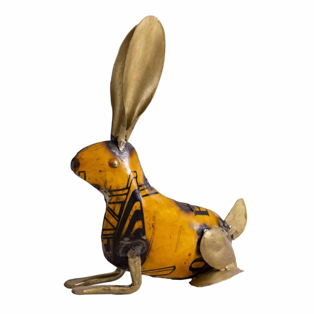 Upcycle kovový zajac - Dubu.sk - verní kvalite