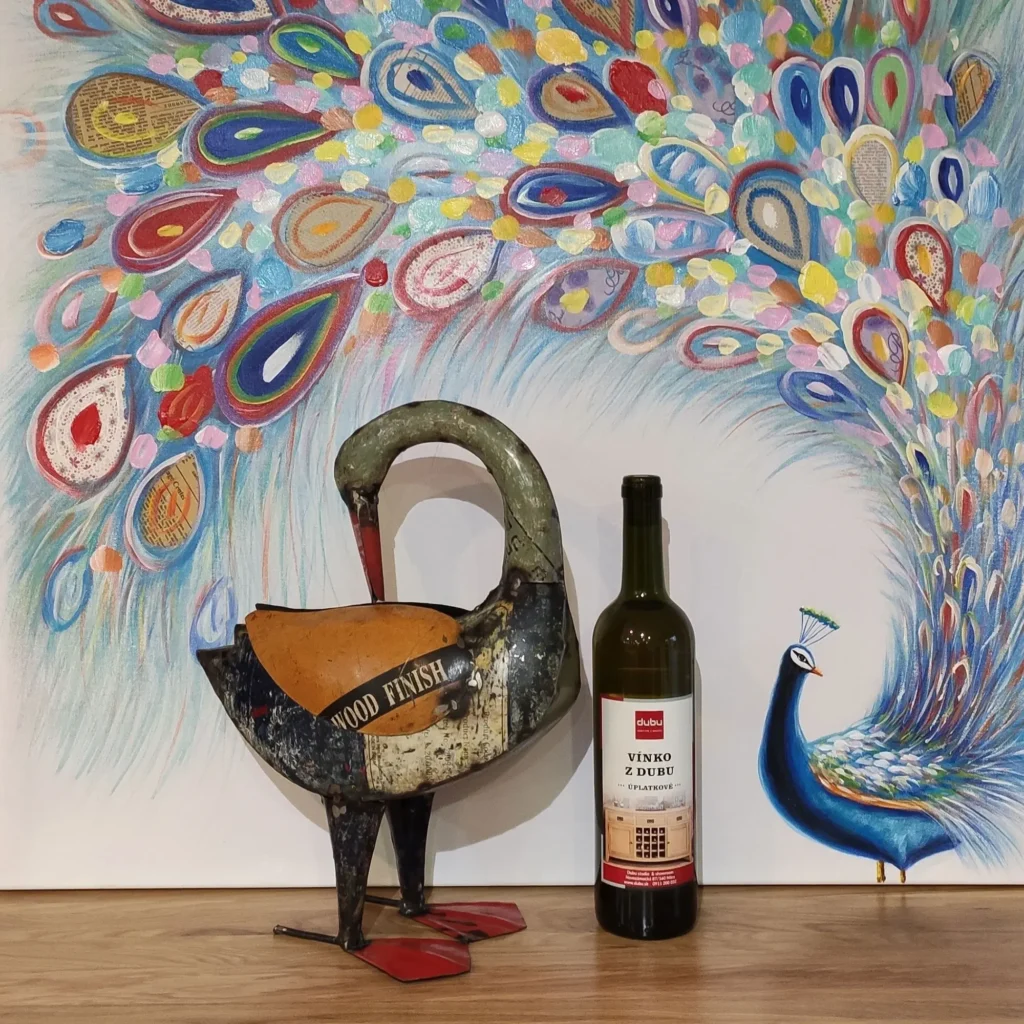 Kovová kačica s ohnutým krkom MH2442