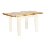 Biely rozkladací stôl z masívu pre 2 až 4 osoby, 100-140×90×79 cm