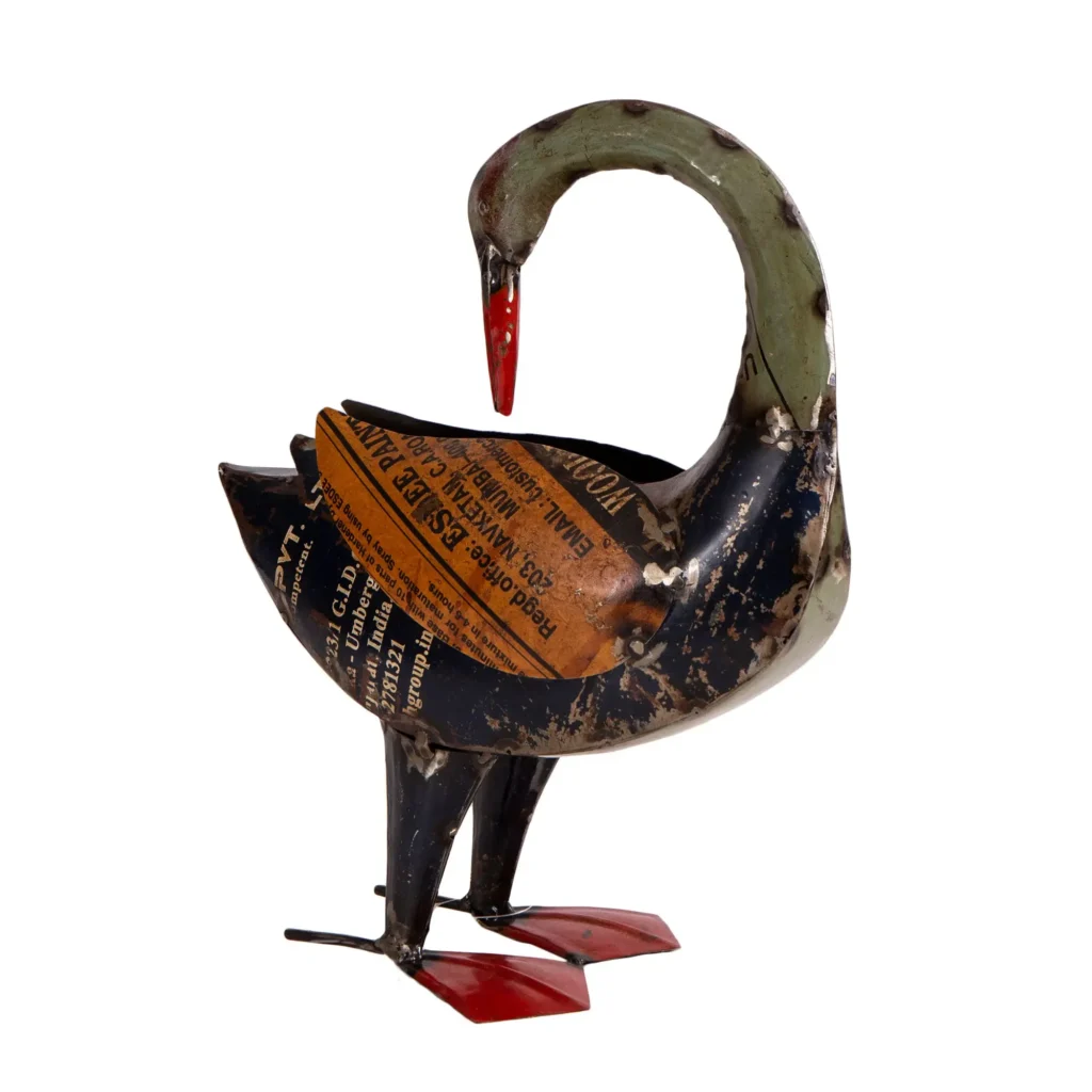 Kovová kačička s ohnutým krkom - Dubu.sk - verní kvalite