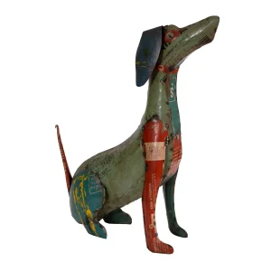 Kovový sediaci pes v štýle upcycle - Dubu.sk - verní kvalite