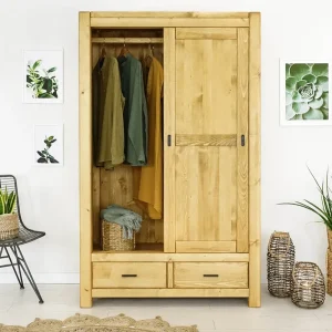 Odsúvacia dvojdielna skriňa z masívu