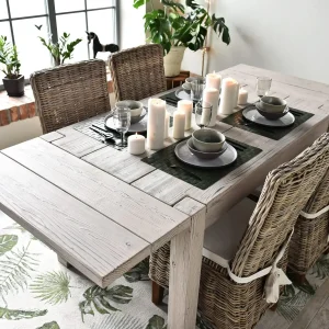 Rozkladací vidiecky jedálenský stôl Country