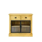 Rustikálna skrinka s 2 zásuvkami a dvierkami, 108x50x90 cm