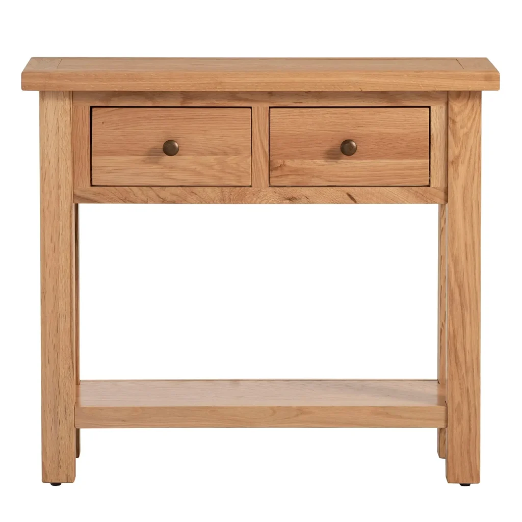 Drevený konzolový stolík s 2 zásuvkami
