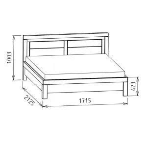 moderná dvojlôžková posteľ dub 160x200 cm rozmery