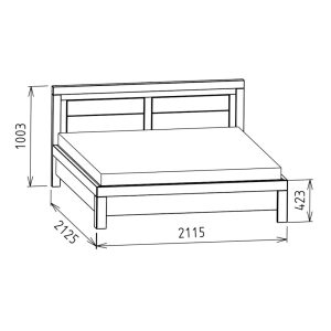moderná dvojlôžková posteľ dub 200x200 cm rozmery