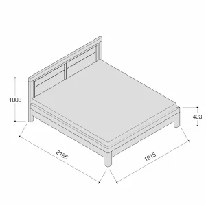 masivna manzelska postel 180x200 - rozmery