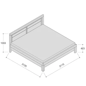 rozmery moderná spotel z masivu 200x200