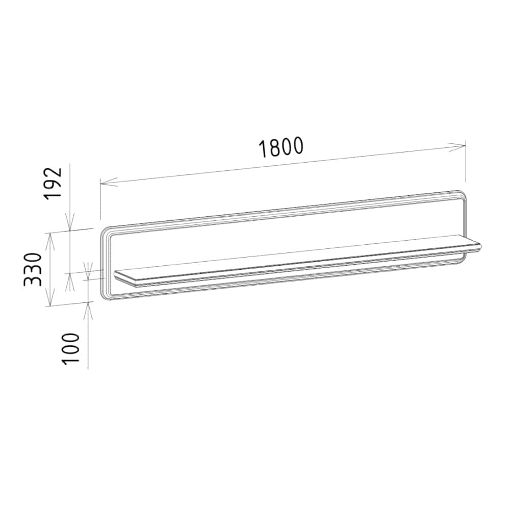rozmery bielej police na stenu