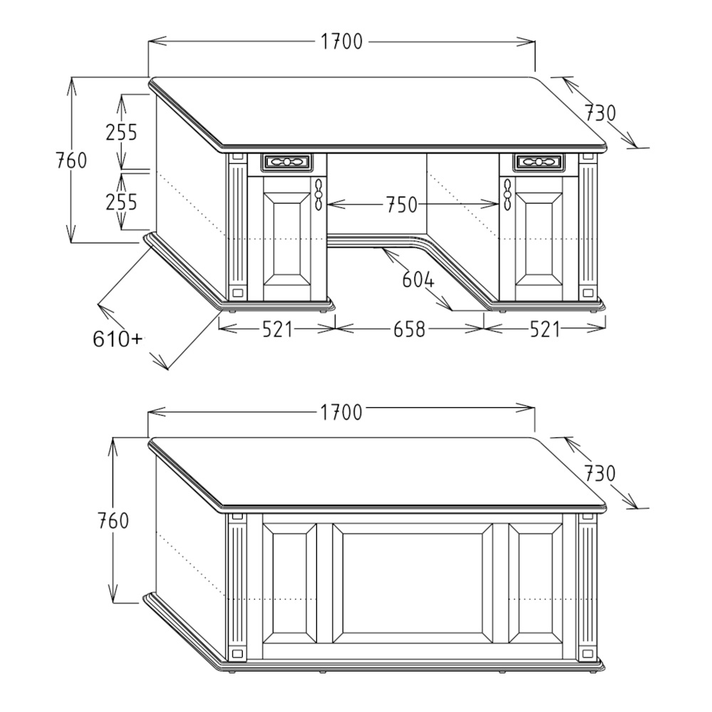 Pracovný kancelársky biely stôl v provensálskom štýle