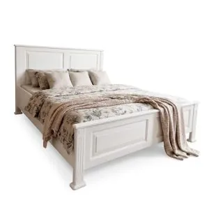 Biela provensálska manželská posteľ PR, 140/160/180/200 x 200 cm