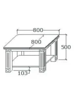 biely konferencny stolik z masivu - rozmery