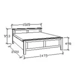 klasicka postel SP8 - rozmery 140x200