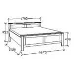 klasicka postel SP8 - rozmery 160x200