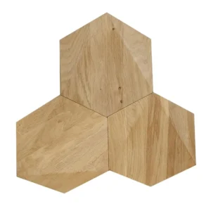interiérový dreveny obklad z masívu hexagon dub