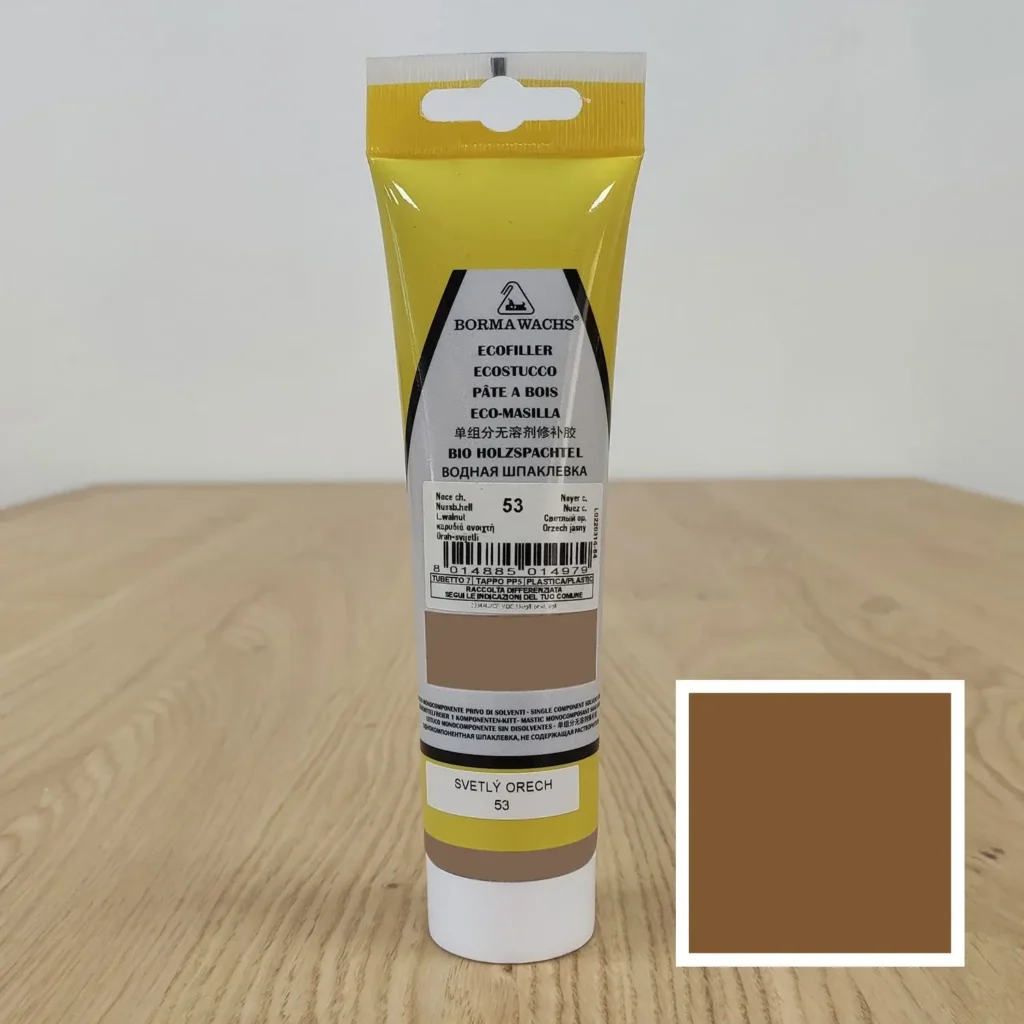Ekologický tmel na báze vody s odtieňom svetlý orech Borma Wachs Ecofiller