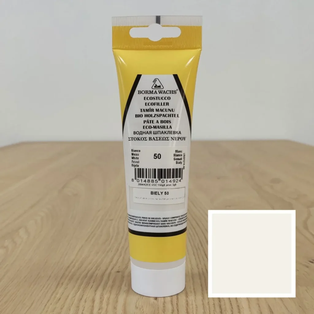Biely ekologický tmel v tube Borma Wachs Ecofiller