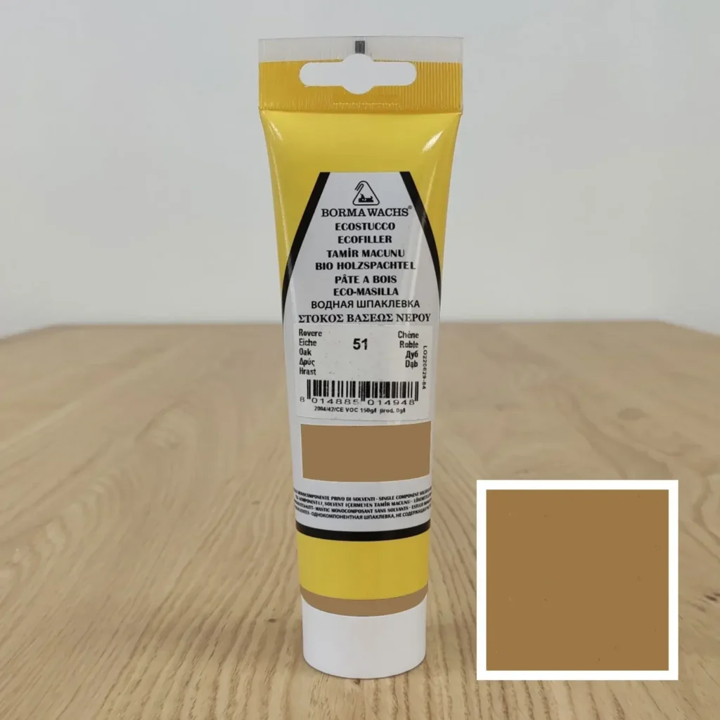Ekologický tmel v tube s dubovým pigmentom Borma Wachs Ecofiller