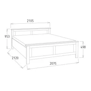 drevená manželská posteľ dub 200x200 cm rozmery