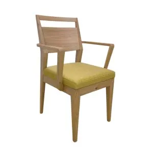 Jedálenská stolička s pod-rúčkami, dub s čalúnením Urban14