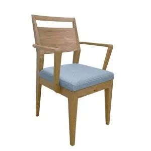 Jedálenská stolička s pod-rúčkami, dub s čalúnením Urban09