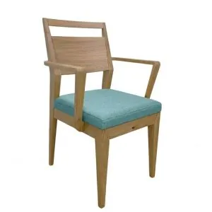 Jedálenská stolička s pod-rúčkami, dub s čalúnením Urban10