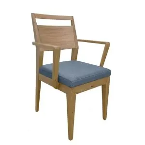 Jedálenská stolička s pod-rúčkami, dub s čalúnením Urban12