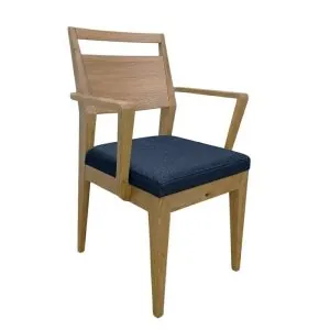 Jedálenská stolička s pod-rúčkami, dub s čalúnením Urban13