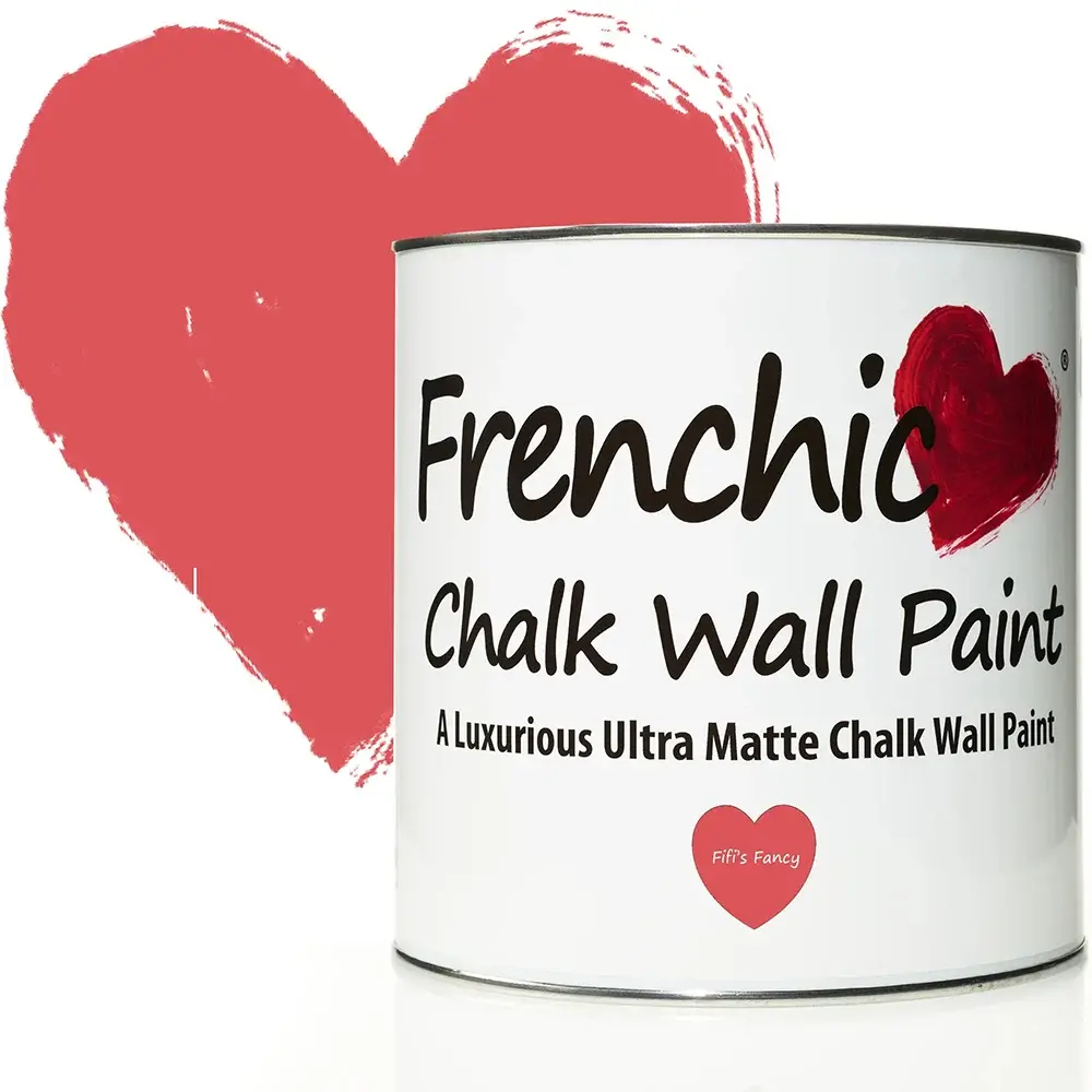 Matná červená kriedová farba na stenu Frenchic Chalk Wall Paint Fifi’s Fancy