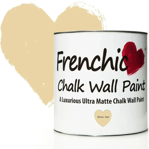 Matná kriedová farba na stenu so žltým odtieňom Frenchic Chalk Wall Paint Straw Hat