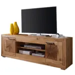 Široká dubová TV skrinka s 2 dvierkami, 200x46x62 cm