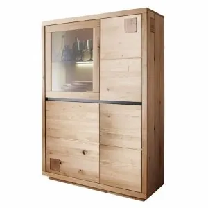 Masívny sekretár so 4 dvierkami