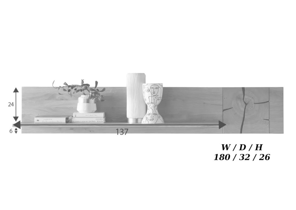 Rozmery drevenej police na stenu