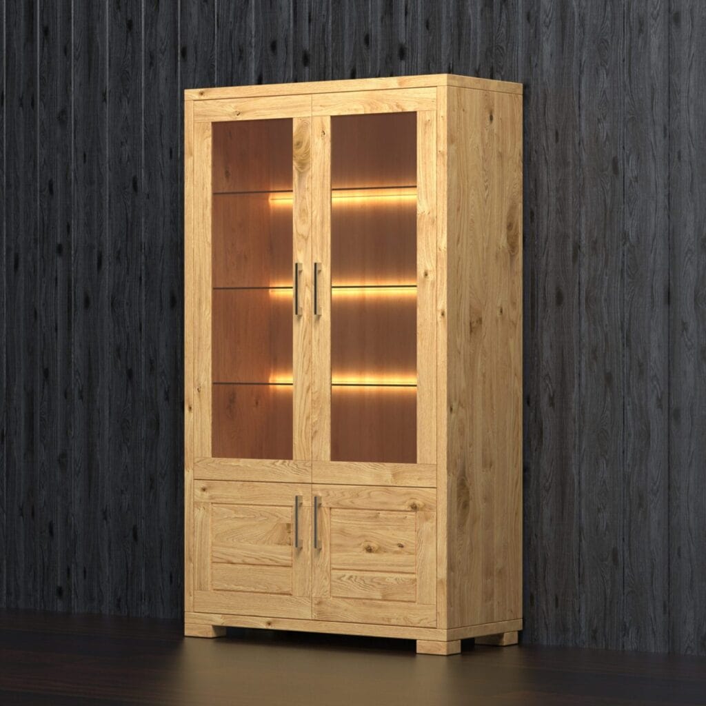 LED vitríny z masívu