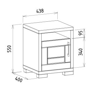 nočný masívny stolík rozmery