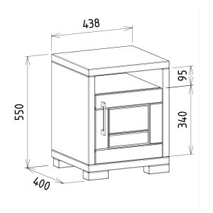 nočný stolík rozmery