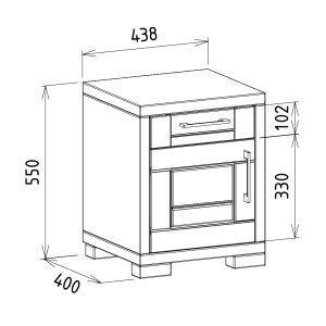 rozmery nízkeho nočného stolíka