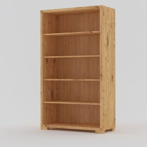 drevená knižnica masív