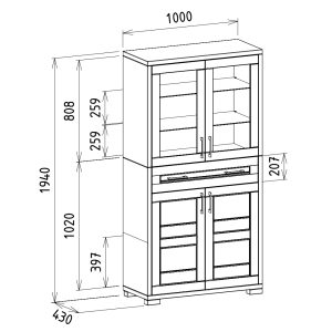 rozmery dreveného sekretára