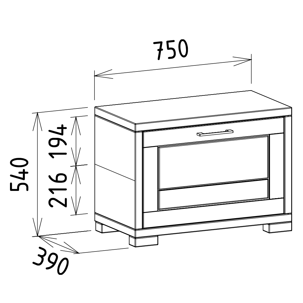 botník s výklopom rozmery