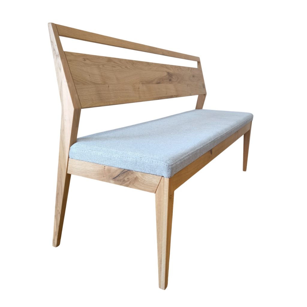 Dlhá jedálenská lavica do kuchyne s operadlom