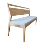 Dlhá jedálenská lavica s operadlom, 160x54x90 cm